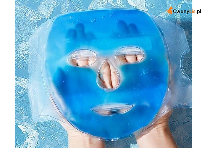 Chłodząca maska na zmęczoną twarz! Kompres żelowy wielokrotnego użytku