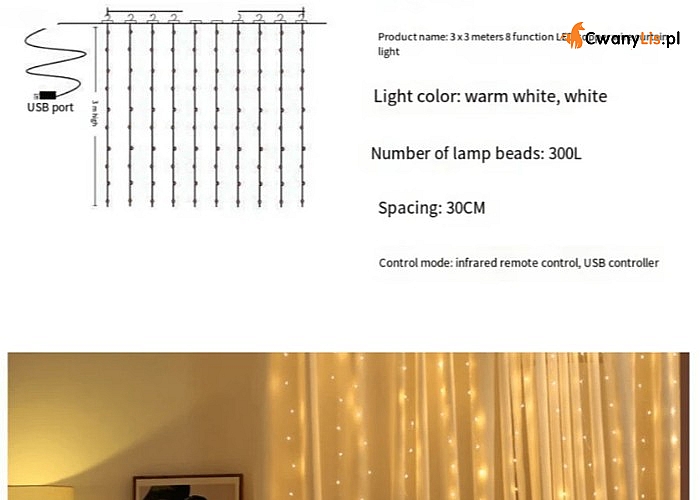 Lampki wprawiają w świąteczny klimat. Załóż kurtynę Led, która rozświetli Twoje okna!