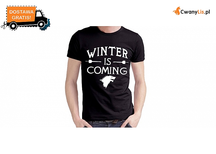 Czarny t-shirt Winter is Coming