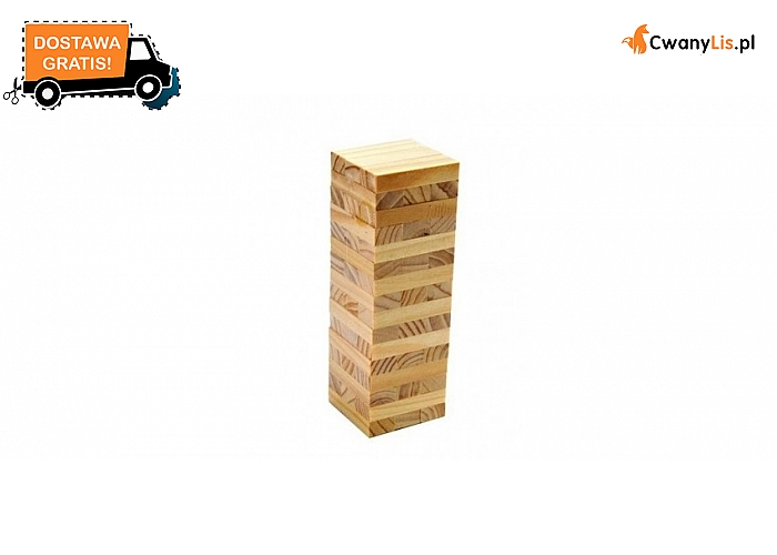 Mini jenga. Dobrze wszystkim znana gra mini jenga składa się z 48 drewnianych klocków.