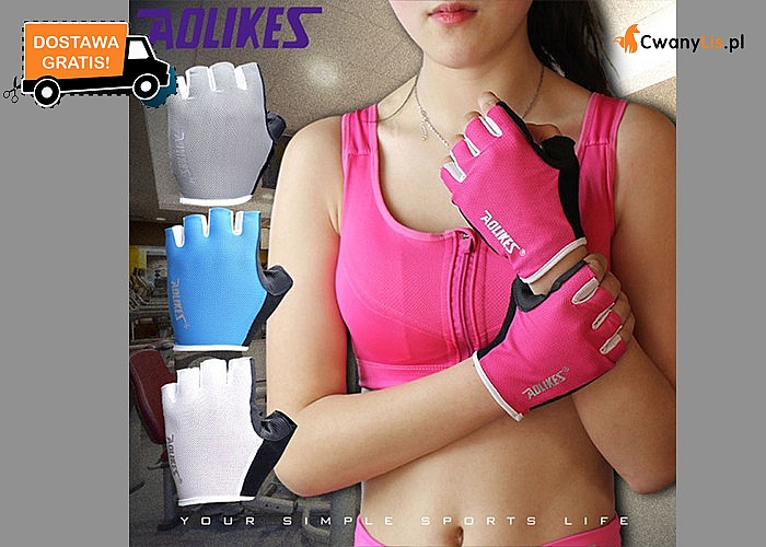 Rękawiczki sportowe! Idealne na siłownię i fitness! Zarówno dla kobiet jak i mężczyzn!