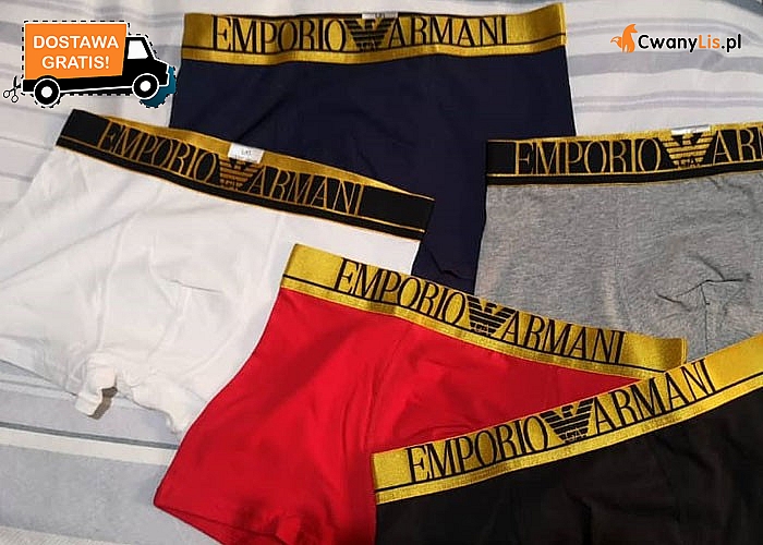 Komplet 5 sztuk bokserek Emporio Armani! Znakomita bielizna wykonana z najwyższej jakości materiałów!