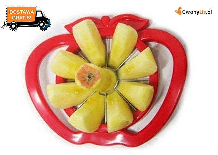 Krajalnica do jabłek i podobnych owoców, dzięki której szybko i wygodnie pokroimy owoce na sałatkę lub przekąskę