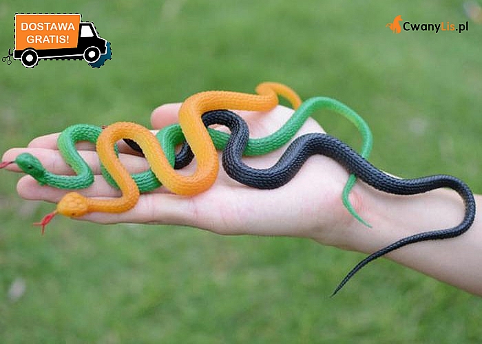 Przestrasz znajomych! Doskonale odwzorowany sztuczny wąż! Jak żywy! Mnóstwo kolorów!