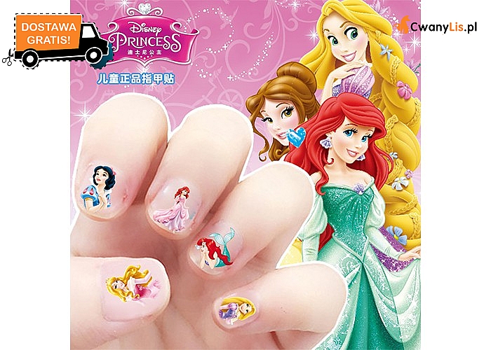 Super zestawy dla dziewczynek!! Naklejki na paznokcie z księżniczkami!