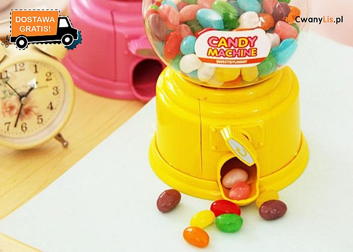 Zaskocz swoich znajomych słodką zabawką! Automat idealny na biurko czy też do kuchni!