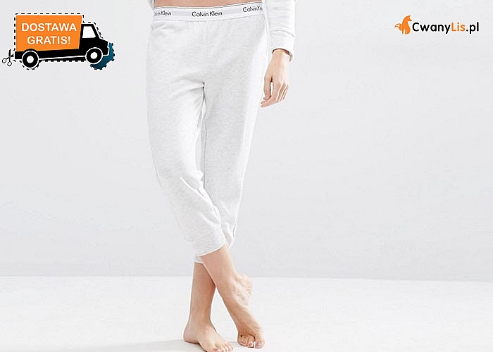 Elastyczne spodnie dresowe od Calvina Kleina! Damski model ¾ z gumą w pasie.