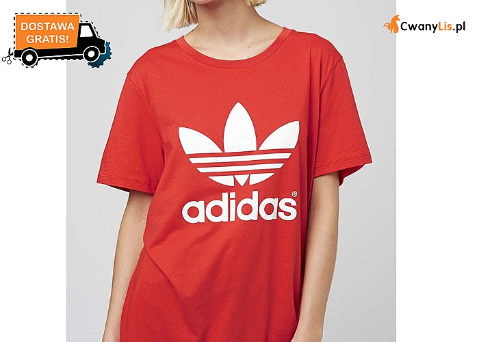 Powrót do korzeni! Damski t-shirt Adidas z dużym logo na przodzie!