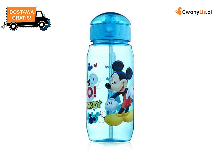 Bajkowa butelka dla dzieci! Disneyowski motyw, ze słomką, w pięciu kolorach do wyboru!