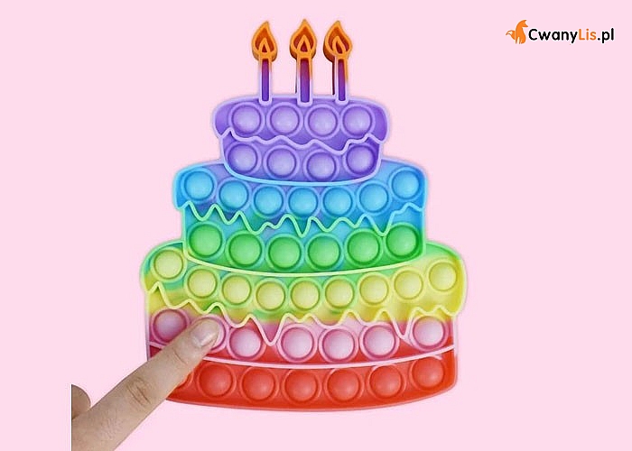Zabawka sensoryczna dla dzieci! Push Pop Bubble w kształcie tortu!