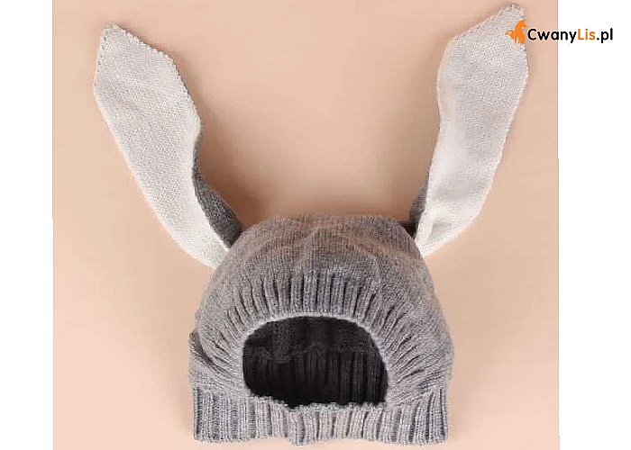 Zimowy króliczek! Zabawna czapka z uszami dla najmłodszych, w dwóch kolorach do wyboru!