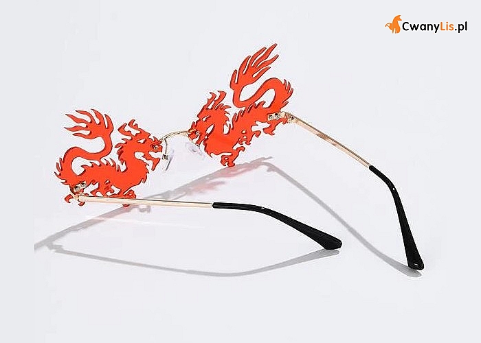Smocze spojrzenie! Oryginalne okulary przeciwsłoneczne- ze szkłami w kształcie smoków!