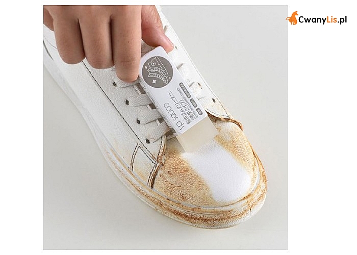 Idealnie czyste buty bez rys i przebarwień! Gumka do czyszczenia obuwia.