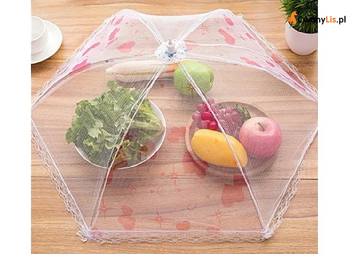 Kolorowa, rozkładana siatka przeciw owadom, która ochroni żywność