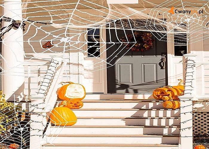 Pleciona pajęczyna dekoracyjna na Halloween