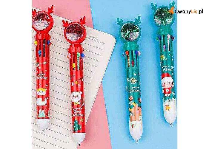 Pisz list do Mikołaja w iście świątecznej oprawie! Długopis kolorowy o zabawnym kształcie!