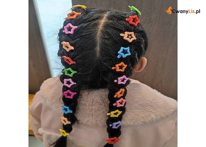 Zestaw 30 spineczek do włosów w kształcie kolorowych  gwiazdeczek dla dziec